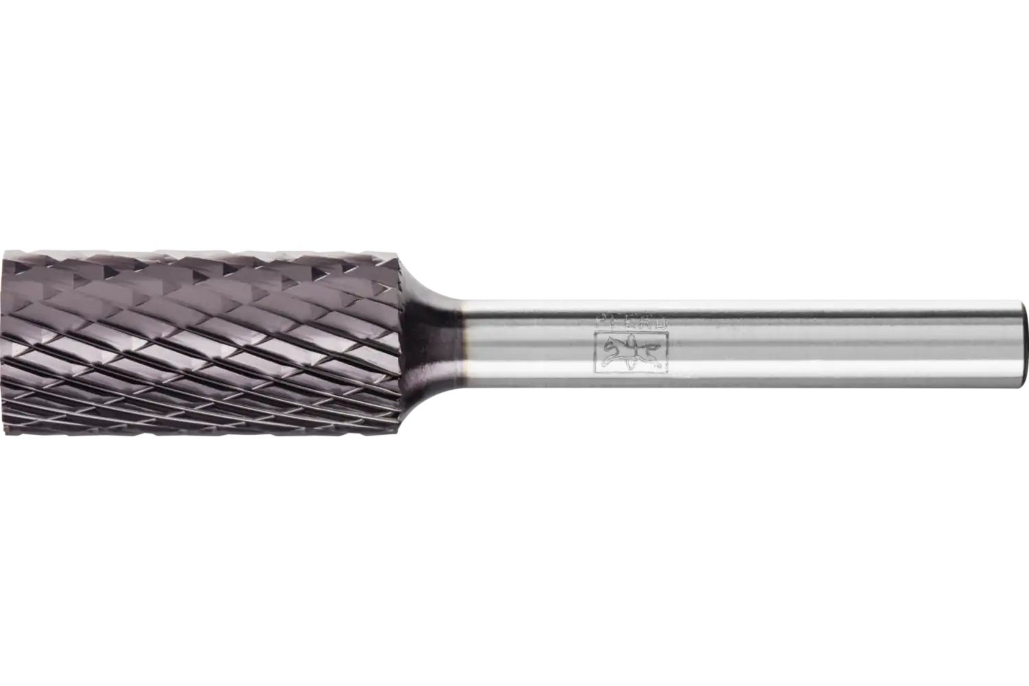 Picture of Pferd HICOAT® Carbide Bur SA-5 Cylindrical Uncut End Double Cut 1/2" x 1" x 1/4" Shank